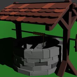 puit1.jpg Puit médiéval low poly - Medieval well low poly