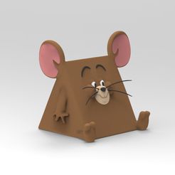 JERRY_CHEESE.340.jpg Free STL file Tom and Jerry, Jerry cheese body・3D printable model to download
