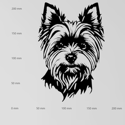 Screenshot-2023-10-01-115835.png STL file Wandtattoo Yorkshire Terrier 3・Design to download and 3D print