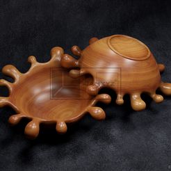 Splash-Bowl-©.jpg 3D file Splash Bowl - CNC Files for Wood (STL)・3D printer model to download
