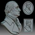 13.jpg Washington portrait - bas-relief for CNC router or 3D printer