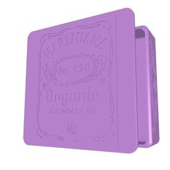 Captura-de-Pantalla-2023-03-14-a-las-21.34.05.jpg Archivo STL CAJA WEED BOX CONTENEDOR HIERBA WEED 420 LABEL GRINDERKING 180X180X50MM EASY PRINT・Diseño de impresora 3D para descargar