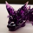 Dragon de cristal, animal de compagnie articulé et flexible, impression en place, fantaisie.