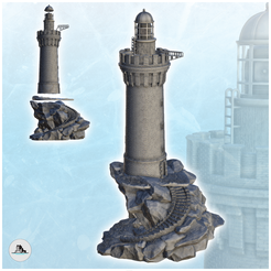0.png Archivo STL Faro de piedra sobre promontorio rocoso con escalera de acceso (3) - Pirata Jungla Isla Playa Piratería Caribe Medieval・Idea de impresión 3D para descargar