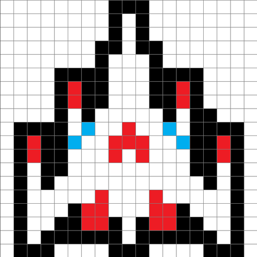 galaga-single-ship-map.png Galaga pixel wall art