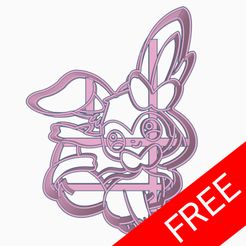 gratis.jpg Free STL file Sylveon Pokemon Cookie Cutter Chibi Anime Free・Design to download and 3D print