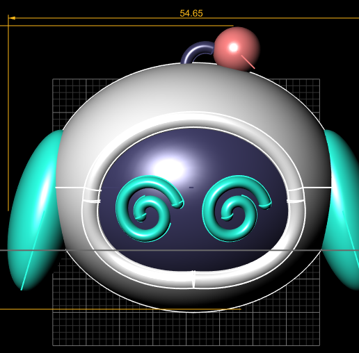 5.png "Cute Robot with Swirly Eyes 3D Model"