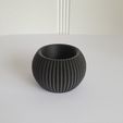 20200906_134102-01.jpeg Textured Spherical Tealight Holder, Sphere, Slimprint