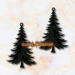 project_20231124_1332493-01.png Christmas Tree Earrings christmas ornament jewelry pine trees