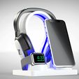 Untitled-765-LED-4.jpg HEADPHONE STAND with MAGSAFE CHARGER FOR IPHONE & WATCH - NEW