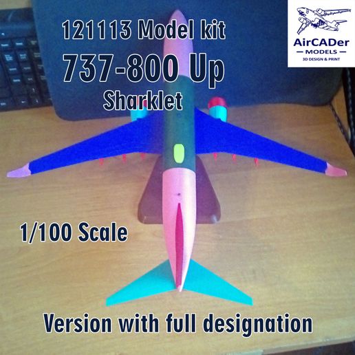 ⬆️ 121113 Maquette 737-800 Sharklet Échelle 1/100・Fichier 3D pour ...