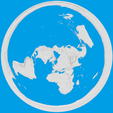 azimuthal.png Free STL file Flat Earth scaled one in 250 million・3D print object to download