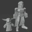 mando-and-baby.jpg Mandalorian and Baby Grogu Low Poly Action Figures