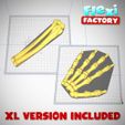 XL VERSION INCLUDED Flexi Print-in-Place Skeleton Hand
