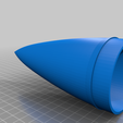 Nose_Cone_v4.png Model Rocket Nose Cone for 66mm cardboard tube