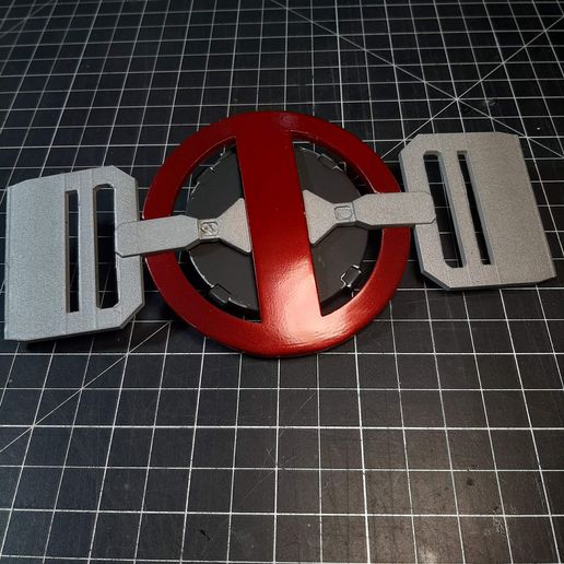 deadpool belt buckle 3D model