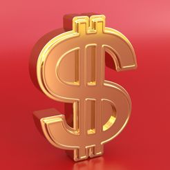 dollar01.jpg STL file Dollar sign decor・3D printer design to download