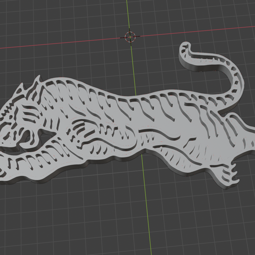 Traditional Tiger cookie cutter+silhouette (2 styles)