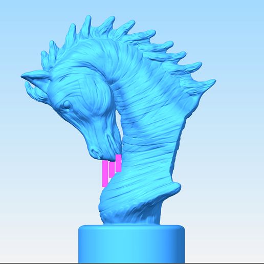 Arabian_Horse_Bust-1.jpg Download free STL file Arabian Horse Bust • 3D printer design, Double_Alfa_3D