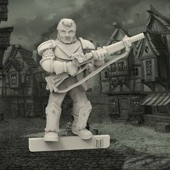 fa009633-4274-43b9-8676-6fe994ddd924.jpg Fichier 3D gratuit Officier de la milice du village - 28mm Miniature STL・Plan pour impression 3D à télécharger