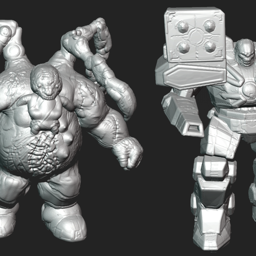 Pain Lord And Tank Commander From Quake 4 Awakening (Miniatures)