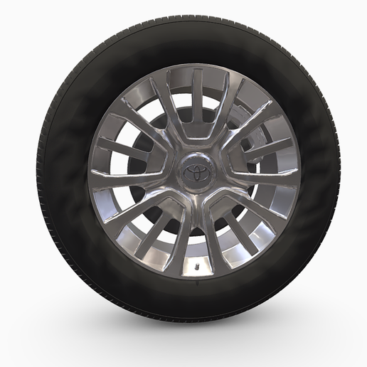 🚗 Toyota Wheel (Rim + Tyre)・ STL File for 3D printing and CNC machining ...