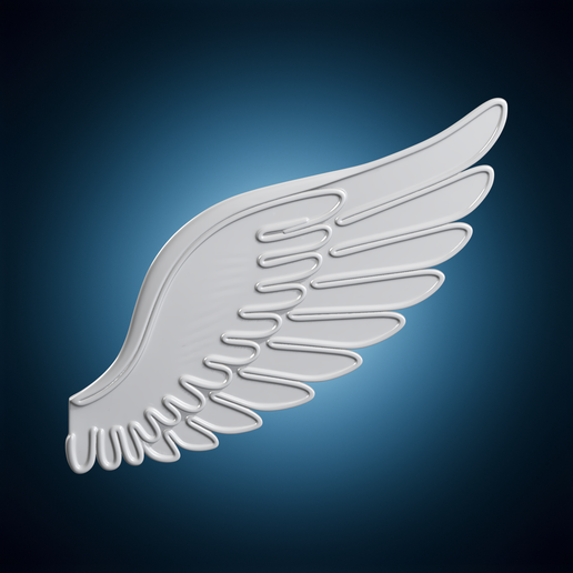 Minimalist Outline Wing Wall Art 3D Print Model