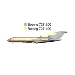 Boeing-727-200-1_500-FDM-and-727-100-size-comparison-2.jpg Archivo STL Boeing 727-200 - con y sin winglets 1:500 FDM・Modelo para descargar y imprimir en 3D, heri__suprapto