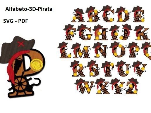 3d alphabet svg