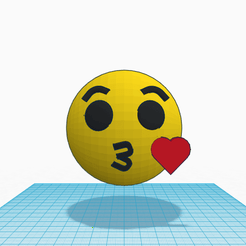 emoji 2.png Descargar archivo STL gratis Emoji beso besito • Diseño para impresión en 3D, Raulbaeza15