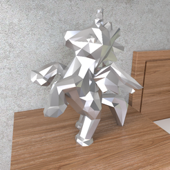 26.effectsResult.png Файл STL Unicorn LowPoly・Модель для загрузки и 3D печати