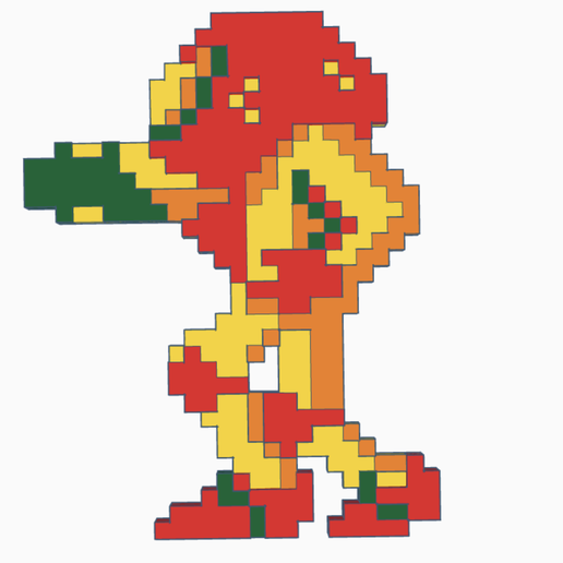 🎮 Voxel-Style Metroid - 2 Versions・ 3MF File for 3D printing・Cults