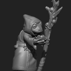 2.jpg Free STL file Druid shaman grung frog・3D printing idea to download