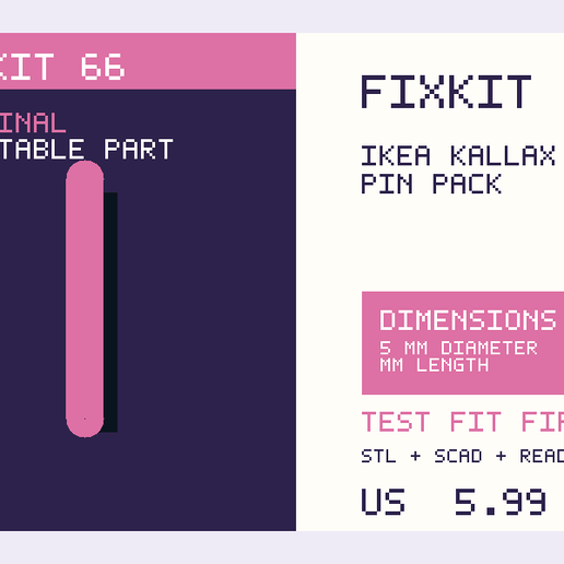 IKEA KALLAX Shelf Pin Pack | 5 mm