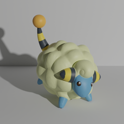 Mareep.png Archivo STL Mareep pokemon modelo de impresión 3D・Design para impresora 3D para descargar