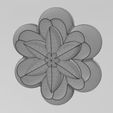 wf0.jpg Lotus leaves Florentine rosette onlay relief 3D print model