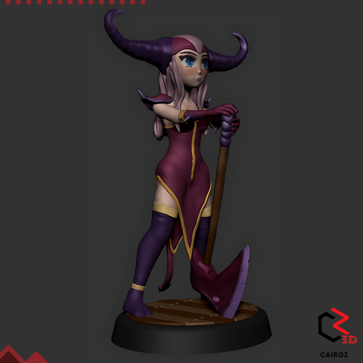 Mercenary Outfit Female Tibia Game 3D model