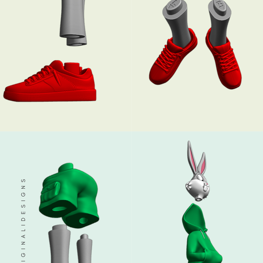 Brand-inspiration.png Bugs bunny urban vibes Fan art (multiparts/3mf)