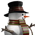 RFF.jpg DOWNLOAD SNOWMAN 3D Model - Obj - FbX - 3d PRINTING - Christmas - Noel Christmas