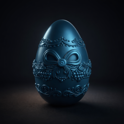 Elegant Ornate Easter Egg 3D Print – Decorative Baroque Style Egg Sculpture