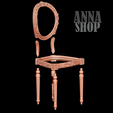 8.png 3D | STL | print | model | chair for doll | BJD | armchair | Rococo | interior | doll room | ooak | resin | collection