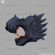 03.jpg Wolf Face Mask Cosplay - High Quality Details 3D print model