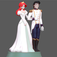 2.png ARIEL PEQUENA SEREIA COM PRÍNCIPE ERIC CASAMENTO ANIMAÇÃO DISNEY PERSONAGEM ESTÁTUA PRINCESA IMPRESSÃO 3D