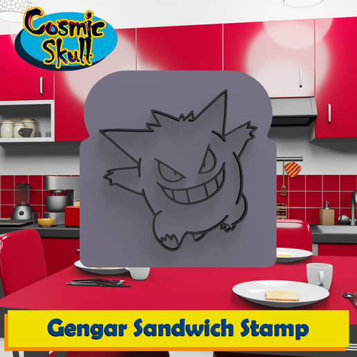 Gengar Sandwich Stamp 3D model