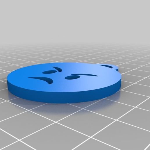 Emoji Angry keychain 3D model