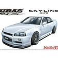 00109557-aoshima-05534-000.jpeg Nissan ER34 4dr URAS body kit