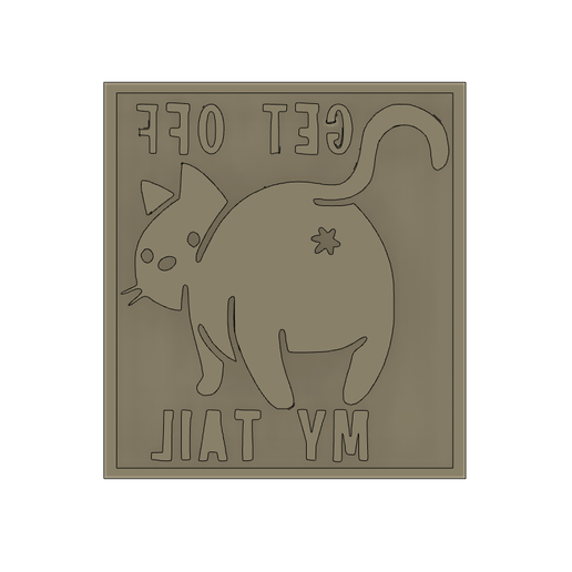 Cat Cookie Butt 3D model