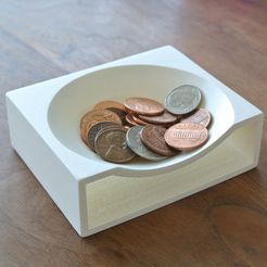 1.jpg Free STL file Coin Tray・Design to download and 3D print, WallTosh