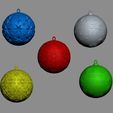 1.jpg Set of 5 3D Christmas Ornaments
