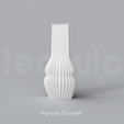 E_4_Renders_1.png Niedwica Vase Set E_1_13 | 3D printing vase | 3D model | STL files | Home decor | 3D vases | Modern vases | Floor vase | 3D printing | vase mode | STL  Vase Collection